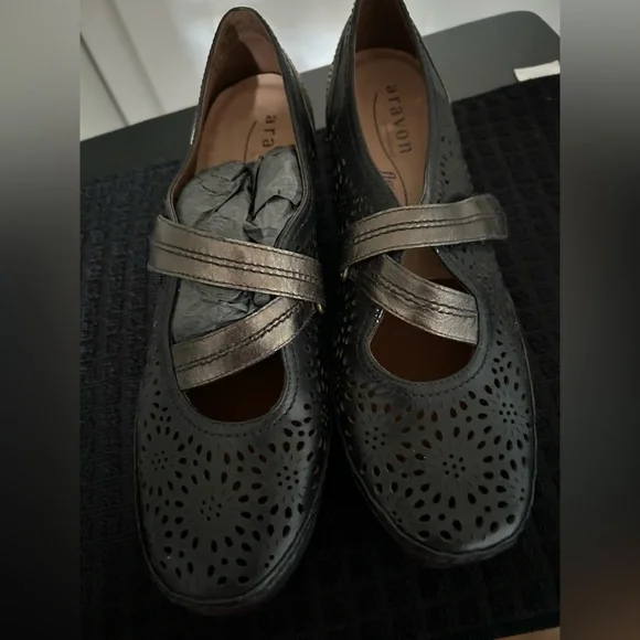 Aravon Shoes New Aravon By New Balance Leather Flexmoc Mary